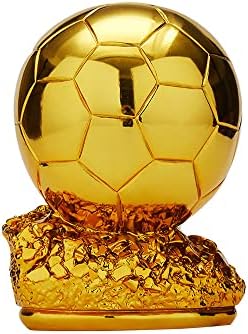 WOBBLO Reçine Futbol Ballon d'Or Trophy Çoğaltma Topu Şampiyonası Trophy Altın Kaplama Futbol En İyi Oyuncu MVP Ödülü Trophy