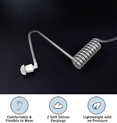 Motorola Garmin Uniden Kobra Radyo Walkie Talkie Mikrofon Tarayıcı FBI Tarzı Gözetim Akustik Tüp Sadece (1 Adet), Siyah (951-964)Almak