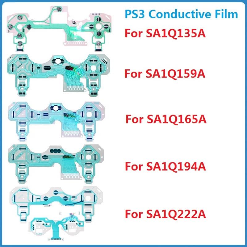 5 Adet PS3 İletken Film SA1Q135A SA1Q159A SA1Q165A SA1Q194A SA1Q222A Düğme Şerit Devre Film Tamir Parçaları (SA1Q194A)