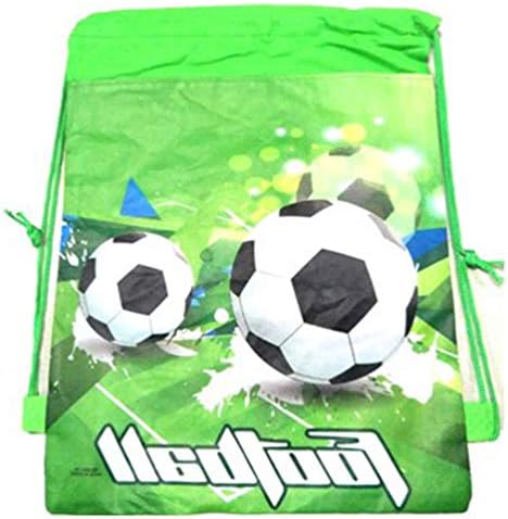 Amosfun Futbol Parti Çantaları büzgülü torba futbol sırt çantası Futbol Parti Iyilik Goodie Tedavi hediye keseleri Çocuk