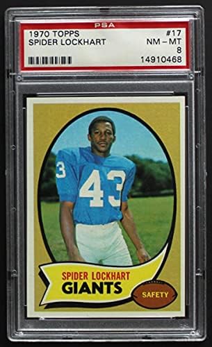 1970 Topps 17 Örümcek Lockhart New York Devleri-FB (Futbol Kartı) PSA PSA 8.00 Devleri-FB Kuzey Teksas