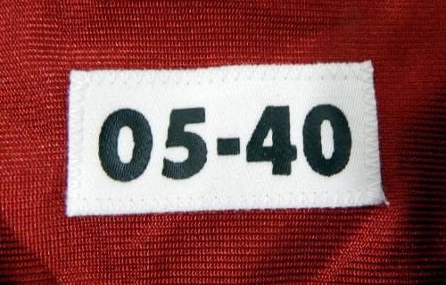 2005 San Francisco 49ers Boş Oyun Verilmiş Kırmızı Forma 40 DP34717 - İmzasız NFL Oyunu Kullanılmış Formalar