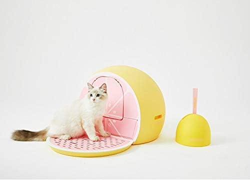SHYPT Pet Tamamen Kapalı çöp tenekesi Kedi Tuvalet Eğitim Seti Ücretsiz Sıçrama çöp tenekesi Lazımlık