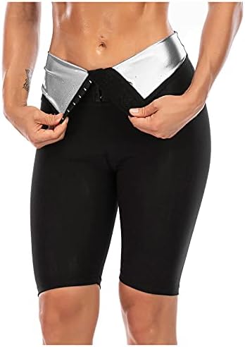 XXBR Bayan Bel Terli Karın Yoga Koşu Spor Zayıflama Şort, Sauna Pantolon Zayıflama Sıkıştırma Termo Pantolon