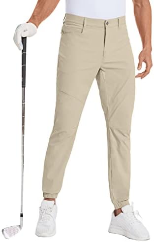 PULI erkek Streç Golf Joggers 4 cepli pantolon Su Geçirmez Slim Fit Yürüyüş Rahat Seyahat İş Pantolonu Erkekler için