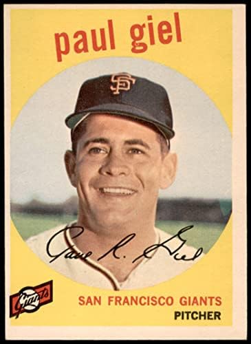 1959 Topps 9 Paul Giel San Francisco Giants (Beyzbol Kartı) ESKİ / MT Giants