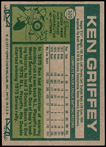1977 Topps 320 Ken Griffey Cincinnati Kırmızıları (Beyzbol Kartı) Dekanın Kartları 2-İYİ Kırmızılar