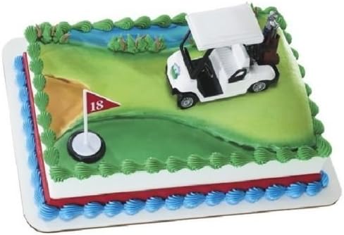 CakeDrake GOLF arabası Golfçü Golf Kek Dekorasyon Kek Parti Topper Delik Bir PGA Kiti W