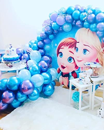 YouRan Bebek Prenses Elsa ve Anna Zemin Mutlu Doğum Günü 5x3ft Vinil Elsa Dondurulmuş Arka Plan Bebek Duş için Kız Vinil