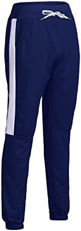 Erkek Rahat Eşofman 2 Parça Colorblock Atletik Uzun Kollu Kapşonlu Kıyafetler Set Sonbahar Kış Koşu Eşofman Takım Elbise