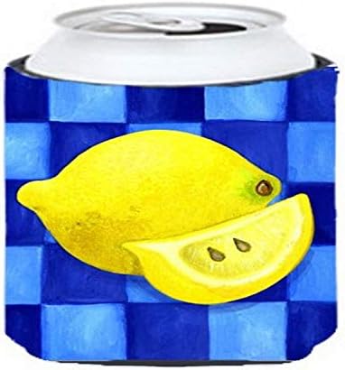 Caroline's Treasures WHW0116CC Limon Mavi Ute Nuhn Can veya Şişe Hugger, Can Soğutucu Kol Hugger Makinede Yıkanabilir İçecek
