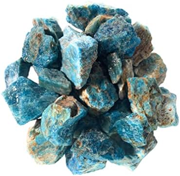Hipnotik taşlar Malzemeler: Madagaskar'dan 1 lb toplu kaba Apatit taşlar - Kabotaj, kesme, özlü, yuvarlanma, parlatma, tel