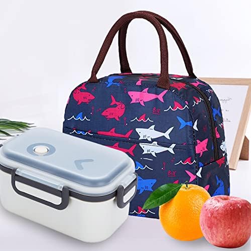 INVODA Öğle Yemeği Çantası 4 PCS Kullanımlık Yalıtımlı öğle yemeği çantası Taşınabilir Piknik soğutucu çanta ve Termal Öğle