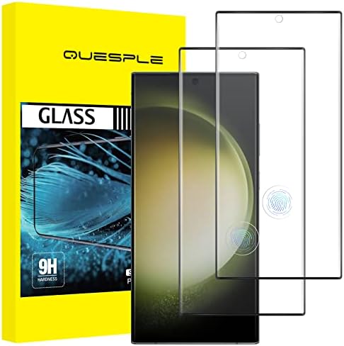 QUESPLE Galaxy S23 Ultra Ekran Koruyucu, 2 Paket Kırılmaz Premium Temperli Cam Filmi Samsung Galaxy S23 Ultra Ekran Koruyucu/