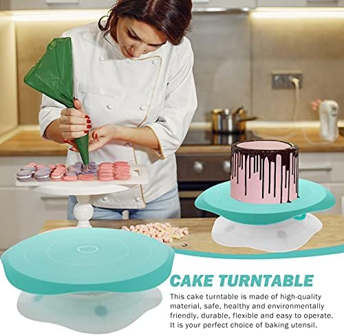Cabilock Cupcake Ekran Standı Döner Kek Turntable Döner Döner Kek Standı Kek Dekorasyon Sorunsuz Ekran Standı Pişirme Araçları