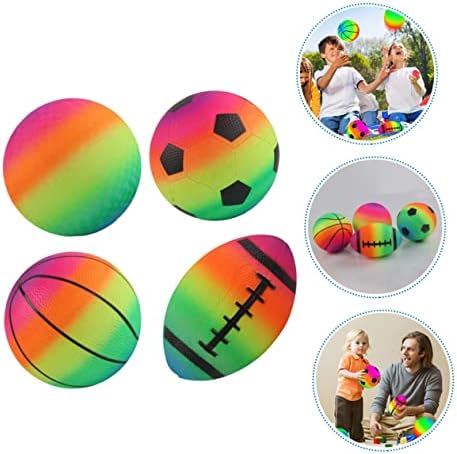 Toyvıan 8 Adet Gökkuşağı Spor Topu çocuk basketbolu Futbol Oyuncaklar PVC çocuk oyuncakları Çocuklar için