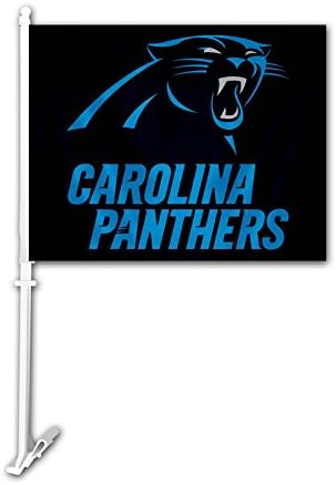 Carolina Panthers Araba Bayrağı (Siyah)