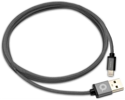Quikcell Lightning Apple Sertifikalı Örgülü Kablo (3 Ft.) Metal Konnektörlü-Perakende Ambalaj-Gümüş