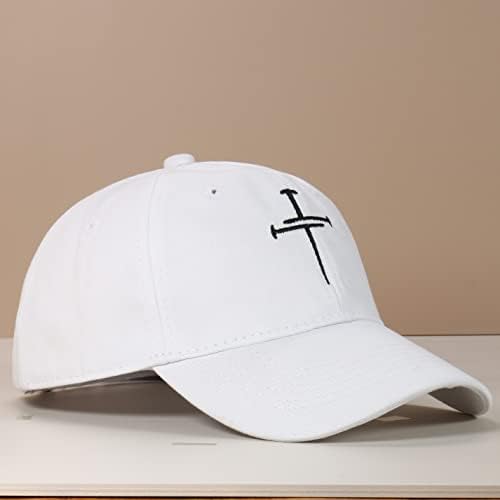 Hıristiyan çapraz işlemeli kap Unisex ayarlanabilir beyzbol baba şapka