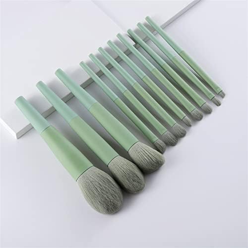 Fıamr Makyaj Fırçalar 11/8 adet Doğal Saç Yeşil Makyaj Fırçalar Pudra Fondöten Göz Farı Kaş Fırçası Seti Kozmetik Aracı Profesional