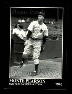 1993 Conlon 748 Monte Pearson New York Yankees (Beyzbol Kartı) NM / MT Yankees