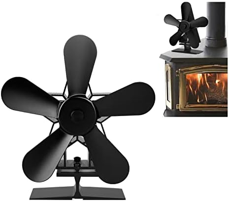 GaYouny 5 bıçakları sessiz soba fanı ısı Powered elektrikli Fan günlük ahşap brülör ev Fan verimli ısı dağılımı Beatirce