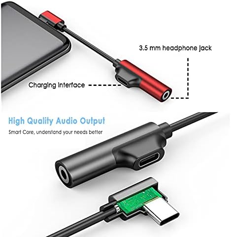 WYFDP USB Tip C 3.5 mm Jack C Tipi ses dağıtıcı kablosu Kulaklık Kablosu Kulaklık Aux 3.5 Adaptör Şarj Desteği Şarj Şarkı