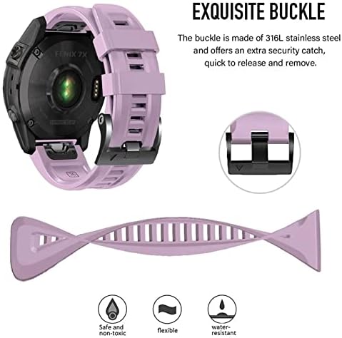 KQOO 26 22MM Silikon Hızlı Bırakma Watchband Kayışı Garmin Fenix 7X7 6 6X Pro 5X5 Artı 3HR Smartwatch Kolaylık Bileklik Bilezik