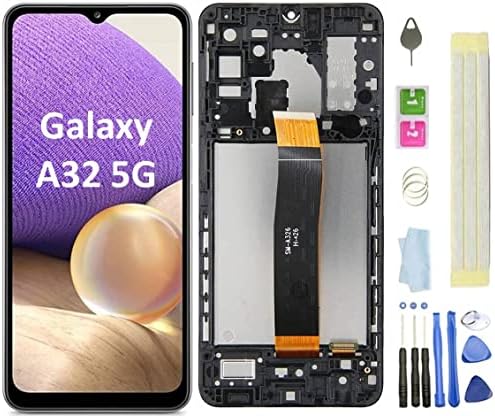 P & R Galaxy A32 5G LCD Ekran Değiştirme için Çerçeve ile Samsung Galaxy A32 5G A326U / Uygun Değil A326B / A32 4G (A326U