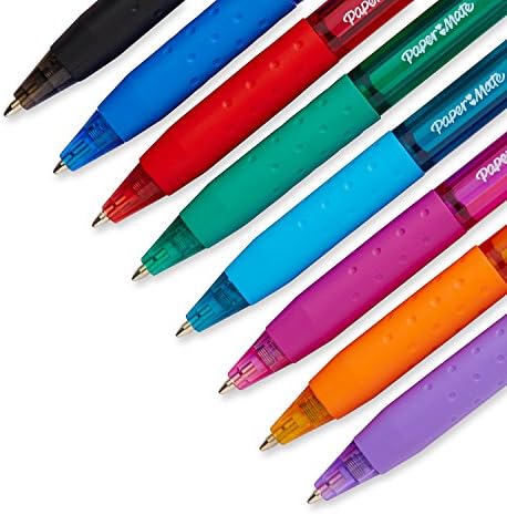 Paper Mate InkJoy 300RT Geri Çekilebilir Tükenmez Kalemler, Orta Nokta, 8 Mürekkep Rengi, 24'lü Paket (1945926)
