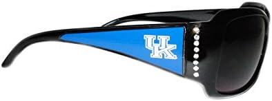 Spor Takımı Aksesuarları Kentucky Wildcats Siyah Güneş Gözlüğü Logo ve Kristal Berraklığında Rhinestones Bayanlar için