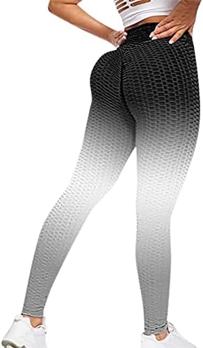 Kravat Boya Degrade Koşu Yoga Tayt Kadınlar için Yüksek Bel Tayt Ultra Yumuşak Fırçalanmış Sıkı Rahat Atletik Spor pantolon