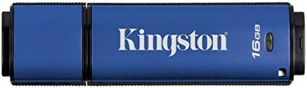 Kingston Dijital 16 GB Veri Gezgin AES Şifreli Vault Gizlilik 256Bit 3.0 USB flash sürücü (DTVP30 / 16 GB)