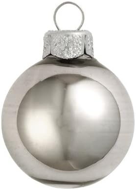 12ct Parlak Gümüş Duman Cam Top Yılbaşı Süsleri 2.75 (70mm)