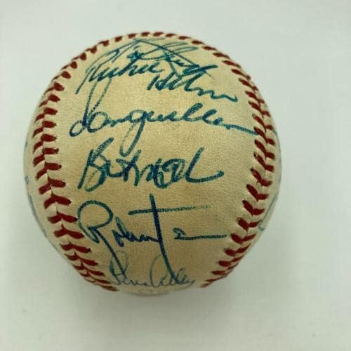 Roberto Clemente Final Sezonu 1972 Pittsburgh Pirates Takımı Beyzbol JSA İmzalı Beyzbol Topları İmzaladı