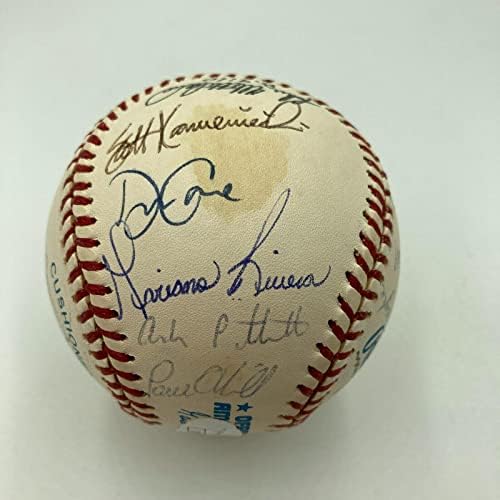 1996 New York Yankees Champs Takımı Beyzbol Birinci Ligi JSA COA İmzalı Beyzbol Topları İmzaladı