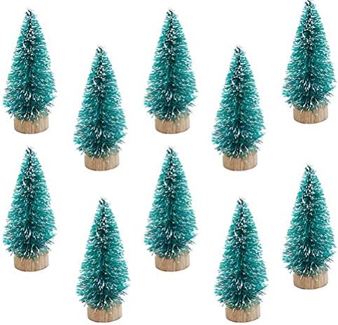 ABOOFAN 10 Adet Noel Öykünme Çam Ağacı Yaratıcı Masaüstü Dekorasyon (Beyaz Yeşil) Noel Dekorasyon