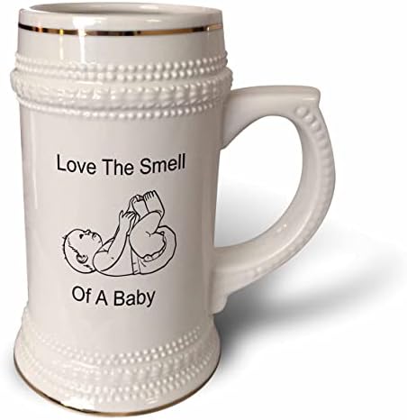 Kelimelerle Küçük Bebeğin 3dRose Görüntüsü Bir Bebeğin Kokusunu Seviyorum-22oz Stein Kupa (stn-364009-1)