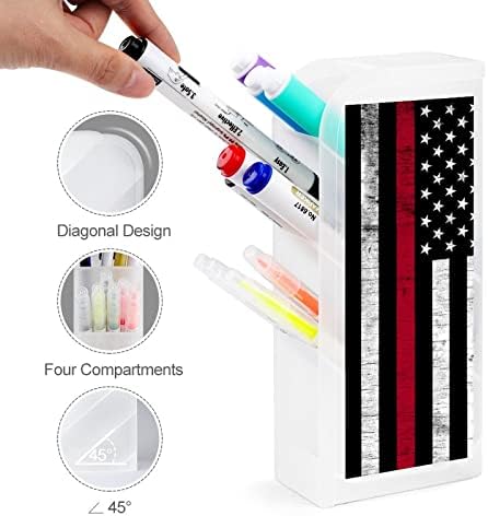 ABD Itfaiyeci Destek Bayrağı kalemlik Kalem Organizatör Depolama makyaj fırçası Bardak Sanat Malzemeleri Masası Ofis Ev Beyaz