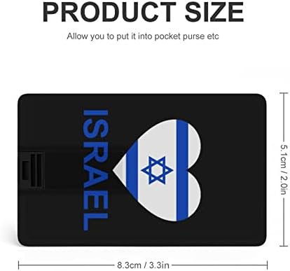 Aşk İsrail Kredi Kartı USB bellek Kişiselleştirilmiş Memory Stick Anahtar Depolama Sürücüsü 64G