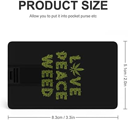 Aşk Barış Ot USB 2.0 Flash sürücüler Memory Stick kredi Kartı Şekli