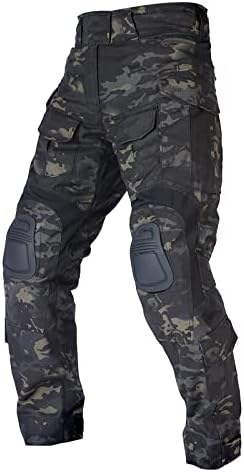 VOTAGOO Savaş Pantolon Diz Pedleri ile, G3 Avcılık Multicam Pantolon Erkekler için Taktik Askeri Paintball Pantolon Airsoft