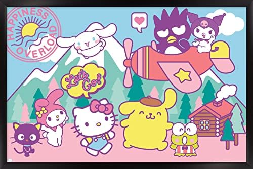 Trendler Uluslararası Hello Kitty ve Arkadaşları-Mutluluk Aşırı Yük Duvar Posteri