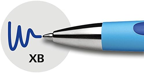 Schneider Slider Rave XB (Ekstra Geniş) Tükenmez Kalem, Doldurulabilir + Geri Çekilebilir, 1,4 mm, Açık Mavi Namlu, Mavi