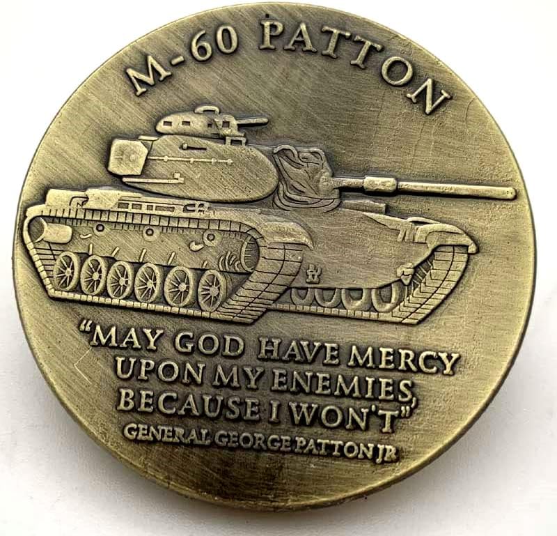 ABD Ordusu m-60 Patton Tankı hatıra parası Koleksiyonu Ulusal Amblemi Ana İstasyonu Antika Kabartmalı Altın Kaplama Sikke