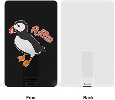 Puffin Kuş USB Flash Sürücü Kredi Kartı Tasarımı USB Flash Sürücü Kişiselleştirilmiş Memory Stick Anahtar 32G