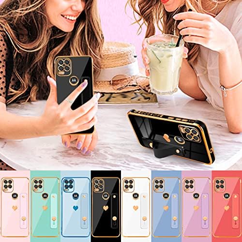 Likiyami (Motorola Moto G Stylus 5G için 3in1 2021 Kılıf Kalp Kadın Kızlar Girly Sevimli Lüks Güzel halkalı telefon kılıfı