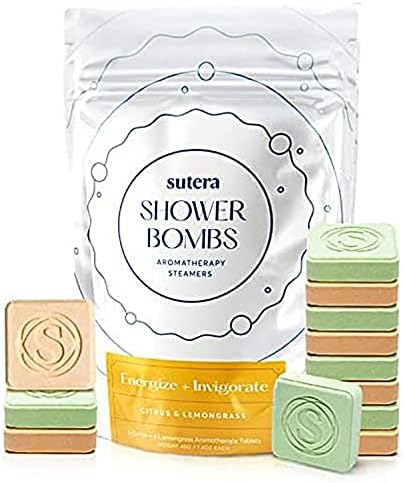 SUTERA 12 Paket Kadınlar ve Erkekler için Doğal Duş Vapurları-Duş için Yavaş Çözünen Banyo Bombalarının Hediyesi, Birinci