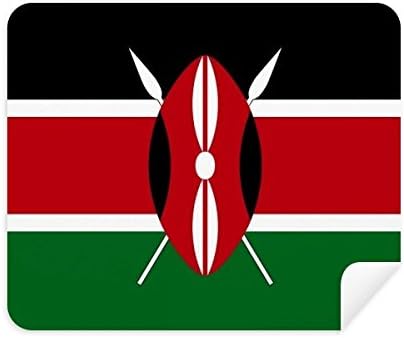 Kenya Ulusal Bayrak Afrika Ülke Temizlik Bezi Ekran Temizleyici 2 adet Süet Kumaş