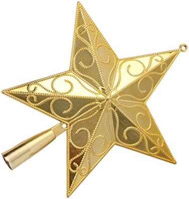 STOBOK Yıldız Ağacı Topper Noel Plastik Yıldız Treetop Ev Partisi için 20cm (Altın)